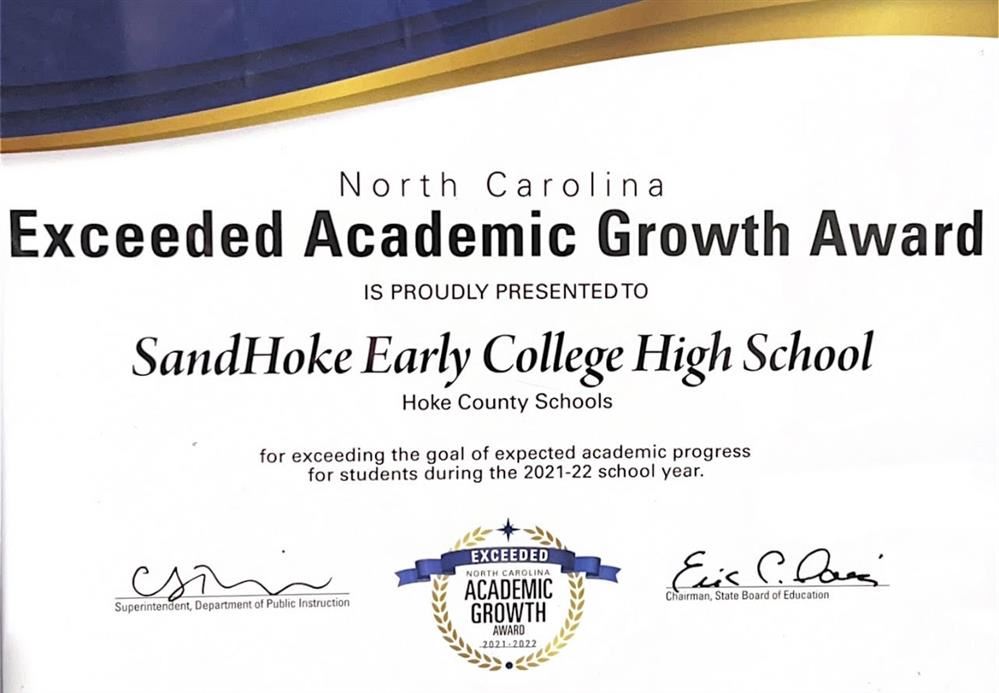  Exceeded Academic Growth Award