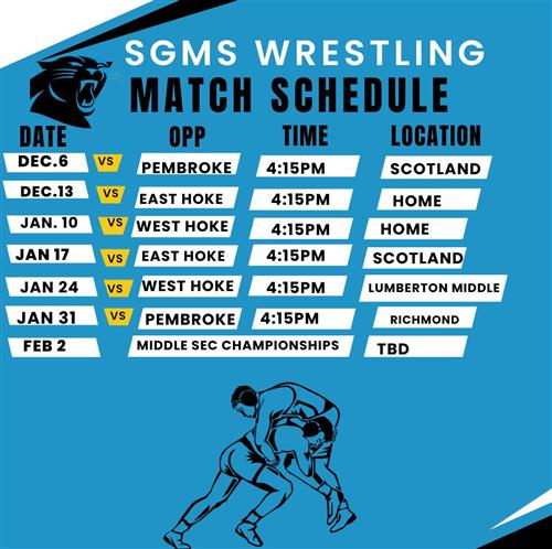 23/24 Wrestling Dates and Locations